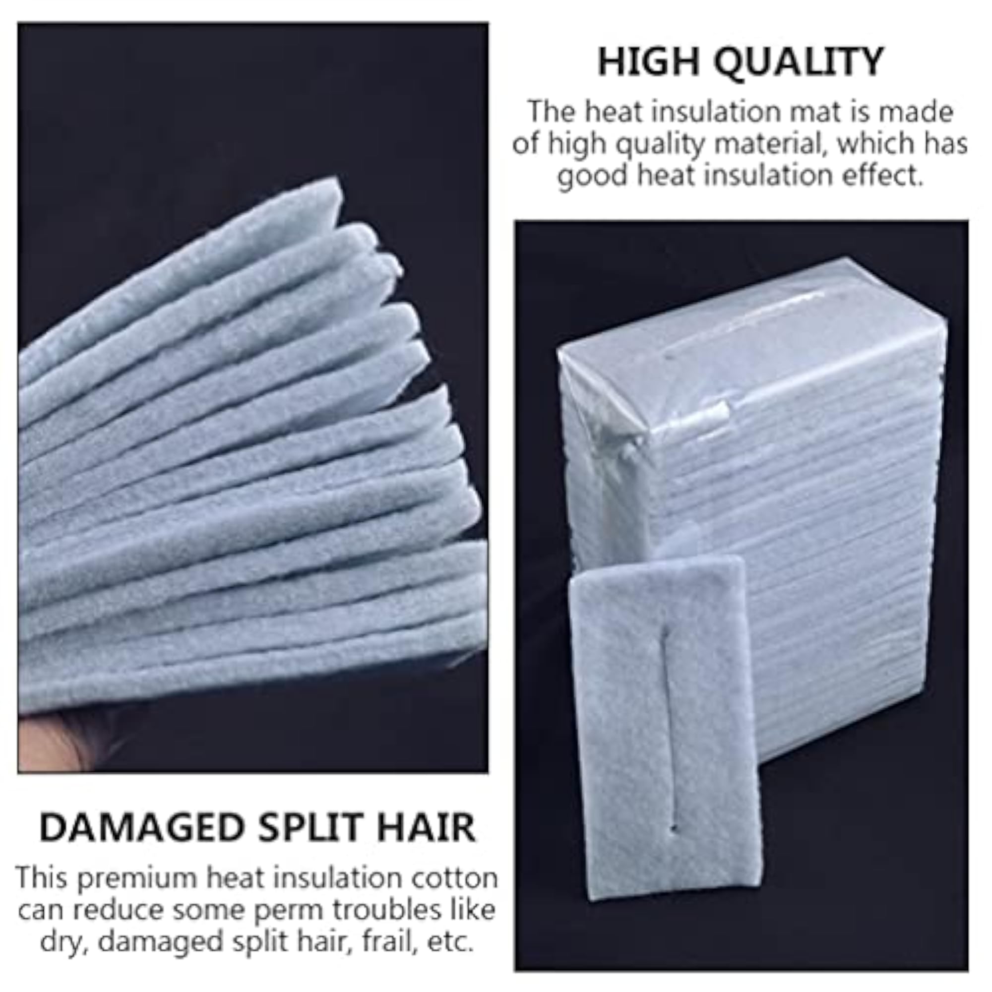 Cotton Perm Heat Resistant Pad, 25Pcs